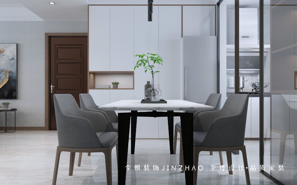 博雅盛世現(xiàn)代簡約風格餐廳裝修效果圖
