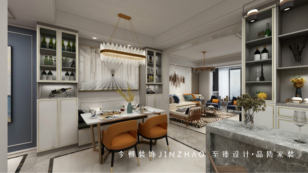 白金漢府現(xiàn)代簡約風格餐廳裝修效果圖