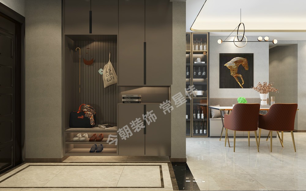 恒大御景半島現(xiàn)代簡(jiǎn)約風(fēng)格玄關(guān)裝修效果圖