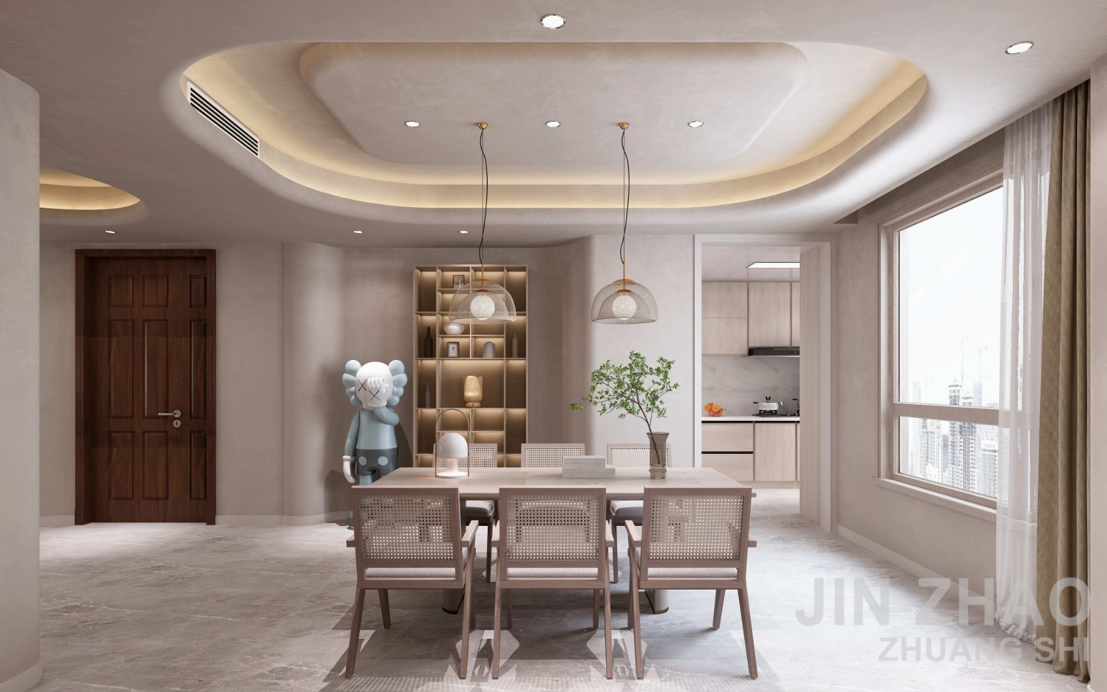 水韻嘉城現(xiàn)代簡(jiǎn)約風(fēng)格餐廳裝修效果圖
