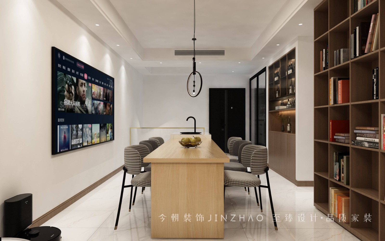 奧園小區(qū)267㎡下躍現(xiàn)代簡約風(fēng)格餐廳裝修效果圖